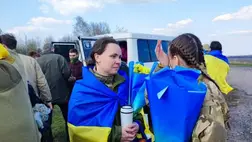 Fogolycserével újabb száz ukrán katona térhetett haza orosz fogságból. Fotó: t.me/ermaka2022