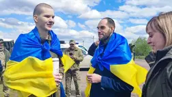 Az orosz fél három orosz pilóta ellenében 45 ukrán katonát engedett szabadon, 42 férfit és 3 nőt. Fotó: t.me/ermaka