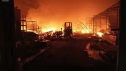 Rakétatámadás Ternopil megye ellen. Kigyulladt egy raktárhelyiség. Fotó: t.me/ternopilskaODA