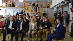 Magyar Levente, Magyarország Külgazdasági és Külügyminisztériumának parlamenti államtitkára a Beregszász mellett fekvő Makkosjánosiban. Fotó: Kárpátinfo/Kovács Elemér