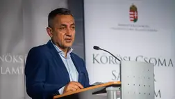 Potápi Árpád János, a Miniszterelnökség nemzetpolitikáért felelős államtitkára beszédet mond a Kőrösi Csoma Sándor Program és Petőfi Sándor Program ösztöndíjasainak zárókonferenciáján Budapesten, az Aranytíz Kultúrházban 2023. június 26-án. MTI/Balogh Zoltán