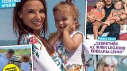 Berki Mazsi párjával és lányával a címlapon: "Megnyugtat, hogy van egy pótapukája a kislányomnak"
