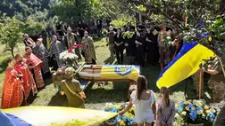 Kárpátalján végső búcsút vettek a 27 éves Mihajlo Andrascsuktól. Fotó: Jaszinyai kistérség