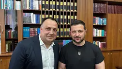 A megyei tanács vezetőségével és képviselőivel tárgyalt Zelenszkij Beregszászban. Fotó: Kárpátaljai Megyei Tanács 