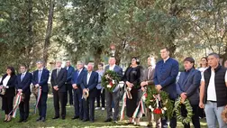 A mártír honvédtábornokokra emlékeztek Nagyszőlősön. Fotó: Kárpátinfo/Kovács Elemér