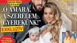 Kulcsár Edina és G.w.M. kislányukkal először címlapon: az 5 hónapos Amara kék szemű tünemény