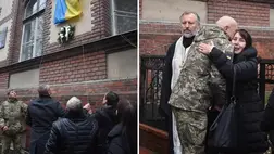 Az orosz–ukrán háborúban elhunyt Szerhij Kucnak avattak emléktáblát a Platán-líceum falán. Fotó: Facebook