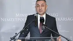 Potápi Árpád János, a Miniszterelnökség nemzetpolitikáért felelős államtitkára köszöntőt mond a III. Kárpát-medencei magyar médiatalálkozó megnyitóján a  Thermal Hotel Visegrádban 2023. december 8-án. MTI/Szigetváry Zsolt