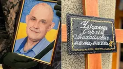 December 1-jén Munkács városában végső búcsút vettek az 57 éves Szerhij  Ulihanec elesett védőtől. Fotó: Munkácsi Városi Tanács