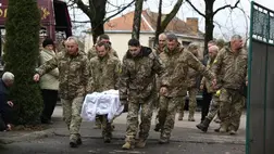 Kárpátalján végső búcsút vettek Petro Zsenunti elesett katonától. Fotó: Bilki Községi Tanács