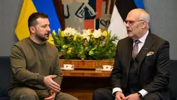 Volodimir Zelenszkij ukrán elnök és Alar Karis észt államfő. Fotó: twitter.com/AlarKaris