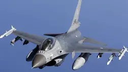 F-16 vadászgép. Illusztráció