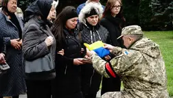 Ungváron végső búcsút Olekszij Kobec 51 éves védőtől. Fotó: Ungvári Városi Tanács