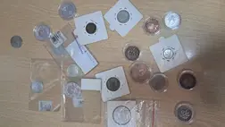 19 régi érmét találtak egy férfinél a szlovák határon az ukrán határőrök. Fotó: Ukrán Állami Határőrszolgálat