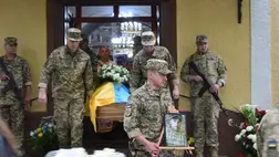 Beregszászban utolsó útjára kisérték Oleh Beca védőt. Fotó: Babják Zoltán Facebook-oldala