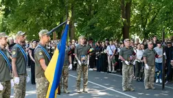 Kárpátalján utolsó útjukra kísérték az orosz-ukrán háborúban elesett védőket, Ivan Borogyint és Viktor Kucsikot. Fotó: Ungvári Városi Tanács