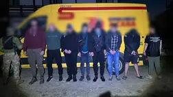 Hat hadköteles férfit és kísérőjüket vették őrizetbe Kárpátalján. Fotó: Ukrán Állami Határőrszolgálat
