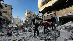 A légicsapás után / Fotó: AFP