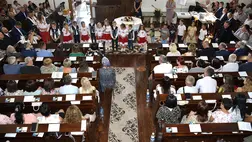 A Kárpátaljai magyar iskolák központi tanévnyitó ünnepségén - „Mindeddig megsegített minket az Úr”  Fotó: Fábián Zoltán 