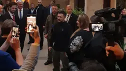 Volodimir Zelenszkij látogatást tett a csepeli magyar-ukrán két tanítási nyelvű iskolában. Fotó: Facebook