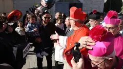 Betlehembe érkezett a jeruzsálemi latin pátriárka az éjféli miséhez. Fotó : Vatican News/ANSA