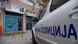 Rendőrautó Szkopjéban. Illusztráció (Fotó: AFP)