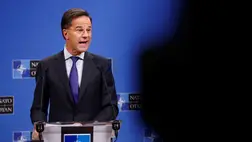 Mark Rutte NATO-főtitkár sajtótájékoztatót tart a szövetség székhelyén, Brüsszelben 2024. december 4-én. Fotó: Johanna Geron / Reuters