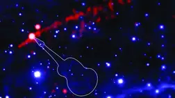 Lenyűgöző látvány: óriási gitárt fotózott a világűrben a Hubble űrteleszkóp. Kép forrása: NASA