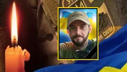 A 29 éves Volodimir Novodolszkij meghalt a háborúban. Felsőkerepec.  Kárpátalja, Ukrajna