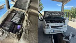 A csempész cigarettával együtt a gépkocsit is lefoglalták Kárpátalján. Fotó: Ukrán Állami Határőrszolgálat