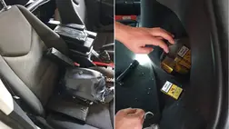 Csempészcigaretta miatt egy román férfi az autóját is elvesztette Kárpátalján. Fotó: Kárpátaljai Vámhivatal