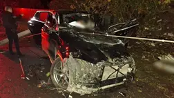 A Huszti járásban található Visk faluban történt balesetben egy 30 éves utas meghalt, négy másik személy pedig megsérült. Fotó: Nemzeti Rendőrség