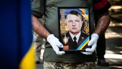 Ungváron utolsó útjára kísérték Miroszlav Jaremcsuk őrnagyot. Fotó: Ungvári Városi Tanács/Facebook