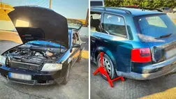 Az ukrán határőrszolgálat munkatársai az Interpol által körözött gépkocsit fedeztek fel az asztélyi határátkelőhelyen. Fotó: Ukrán Állami Határőrszolgálat