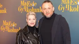 Muri Enikő és 15 évvel idősebb párja a premieren