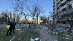 Az április 18-i harkivi támadás következményei. Forrás: X.