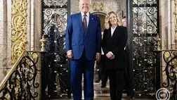 Giorgia Meloni olasz miniszterelnököt (j) fogadja Donald Trump megválasztott amerikai elnök a Mar-a-Lago birtokán, a floridai Palm Beachben 2025. január 4-én. MTI/EPA/Olasz miniszterelnöki hivatal sajtóirodája/Filippo Attili