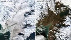 Aggasztó műholdképek az alaszkai jégtakaró olvadásáról 