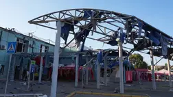 Augusztus 10-én este két orosz KAB-bomba csapódott Zaporizzsjába. A támadásban 20 ember megsérült, az autóbusz-állomás és az orvosi egyetem klinikája súlyos károkat szenvedett. Fotó: t.me/ivan_fedorov_zp