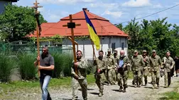 Beregszászban elkísérték utolsó útjára Roszoha Olekszandr Mihajlovics védőt. Fotó: Beregszászi Városi Tanács