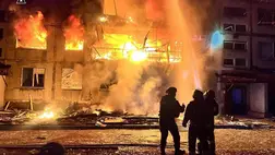 A támadás helyszíne Dobropilliában / Fotó: AFP