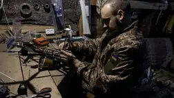 A drón az egyik legfontosabb fegyver az orosz–ukrán háborúban / Fotó: Iryna Rybakova / AFP