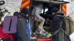 Három ukrán férfi hét napig bolyongott a hófödte hegyekben a román határt keresve. Fotó: Ukrán Állami Határőrszolgálat