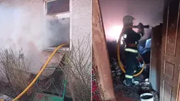 Halálos tűzeset Turjaremetén (Ungvari járás, Kárpátalja). Fotó: DSZNSZ