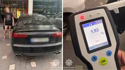 Ittasan, jogosítvány nélkül vezetett egy nő Ungváron – több mint 58 ezer hrivnyás bírságot kapott. Fotó: Kárpátaljai Járőrszolgálat