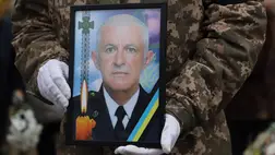 Ivan Meskó határőrt szülőfalujában, Rakovóban (Rakó, Ungvári járás, Kárpátalja) helyezték végső nyugalomra. Fotó: Ukrán Állami Határőrszolgálat