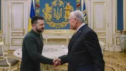 Zárt ajtók mögött tárgyalt Trump emberével Zelenszkij . Fotó: Andrew Kravchenko/Bloomberg via Getty Images