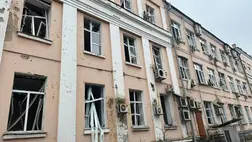 Kijevben az orosz támadás következtében megsérült az oktatási minisztérium épülete. Fotó: Internet