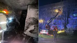 Egy 71 éves férfit eszméletlen állapotban mentettek ki az égő lakásból. Fotó: DSZNSZ