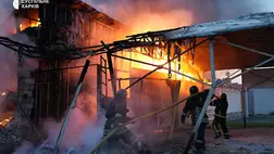 Orosz kombinált támadás következménye a kelet-ukrajnai Harkiv városában 2025. június 4-én (Fotó: Szuszpiljne Harkiv/Facebook.com)